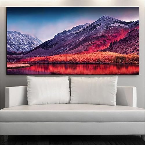 Diamond Painting 5D Kit Complet Carré Motif Montagne de Neige 60x180cm Activité Manuelle Adulte
