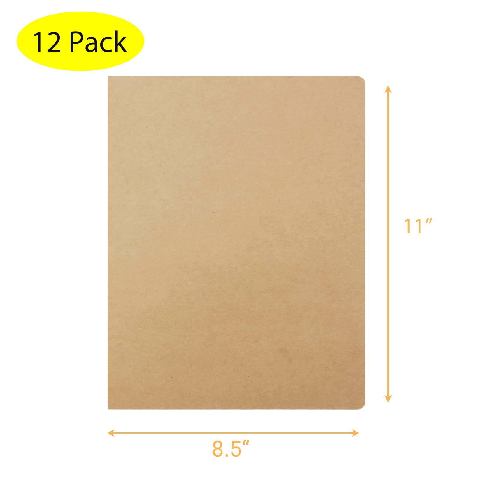 zmybcpack Confezione da 12 quaderni con griglia a pois grandi, 21,5 x 28 cm, per viaggiatori, studenti universitari, quaderni per ufficio, 60 pagine a punteggi/30 fogli