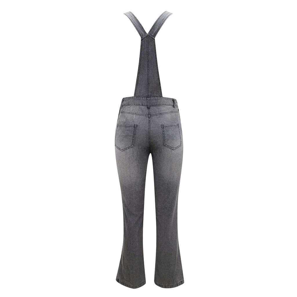 Salopette da donna, in denim, elasticizzati, dritti, jeans