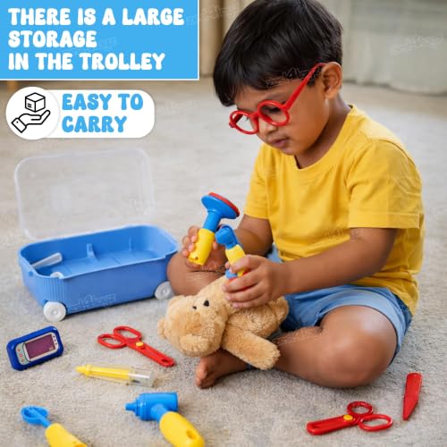 Image of Zest 4 Toyz Doctor Set for Kids with Foldable Suitcase Doctor Playset for Kids Pretend Play Doctor Kit for Boys & Girls 3 Years + (10 pcs)