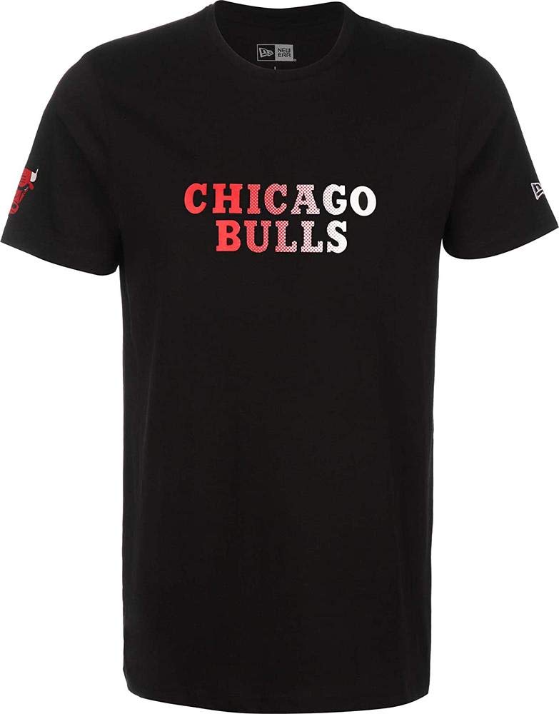 New Era NBA Gradient Wordmark Tee Chibul Short Sleeve Tee, Men, Black, S