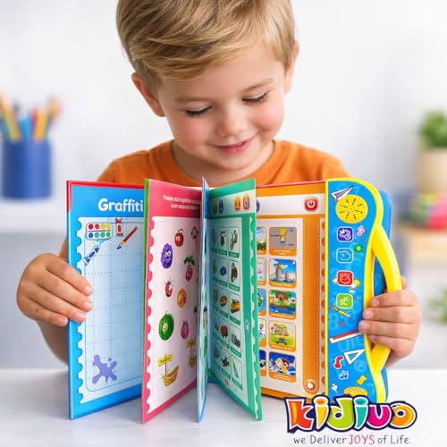 Image of KIDIVO Interactive Children Musical Learning Book for Kids 3+ Years | English Educational Phonetic Sound Book Toy for Toddlers & Boys | Early Learning Alphabet Sound Activity Book (Multicolor)