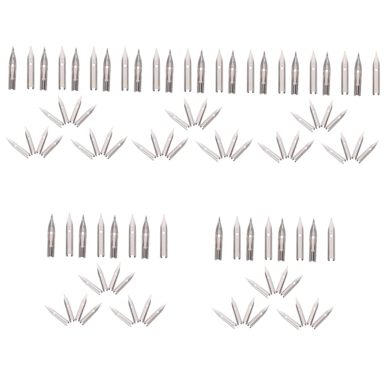 Pointes de rechange pour stylos à plume en métal pour la papeterie des étudiants (Lot de 100)