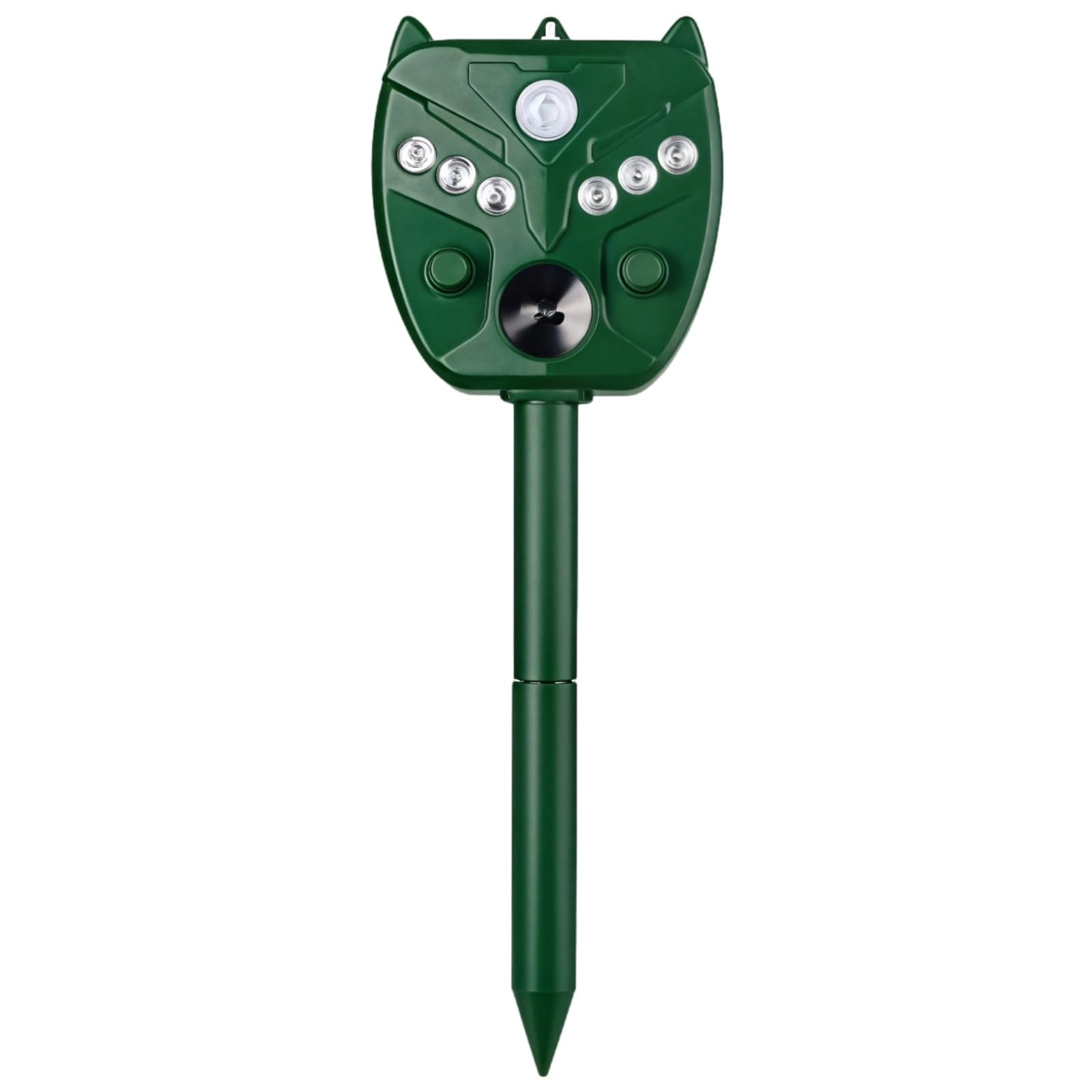 Solarny odstraszacz zwierząt, dźwięk ultradźwiękowy, regulowana częstotliwość dla psów, kotów, ptaków, 6 diod LED, ładowanie USB, zbudowany z ABS, certyfikat Fcc CE