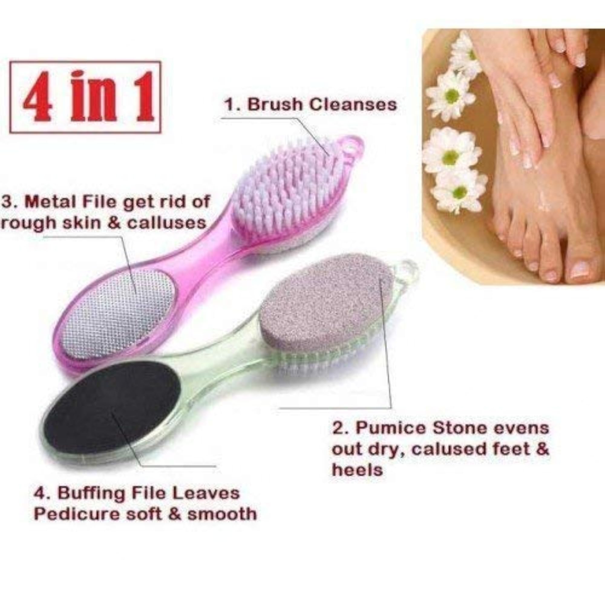 4-in-1 Multi-Purpose Foot File Callus Remover Tools