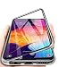 Produktbild DoubTech Rundum Hülle für Samsung Galaxy A50 Magnetische Adsorption Handyhülle 360 Grad Stark Magneten Aluminium Rahmen Dual Gehärtetes Glas Schutzhülle Stoßfest Metall Flip Case