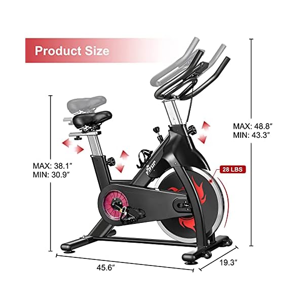 FISUP Exercise Bike 440 LBS Capacity Indoor Cycling Bike Stationary Fitness Bicycle Home Cardio Workout Training