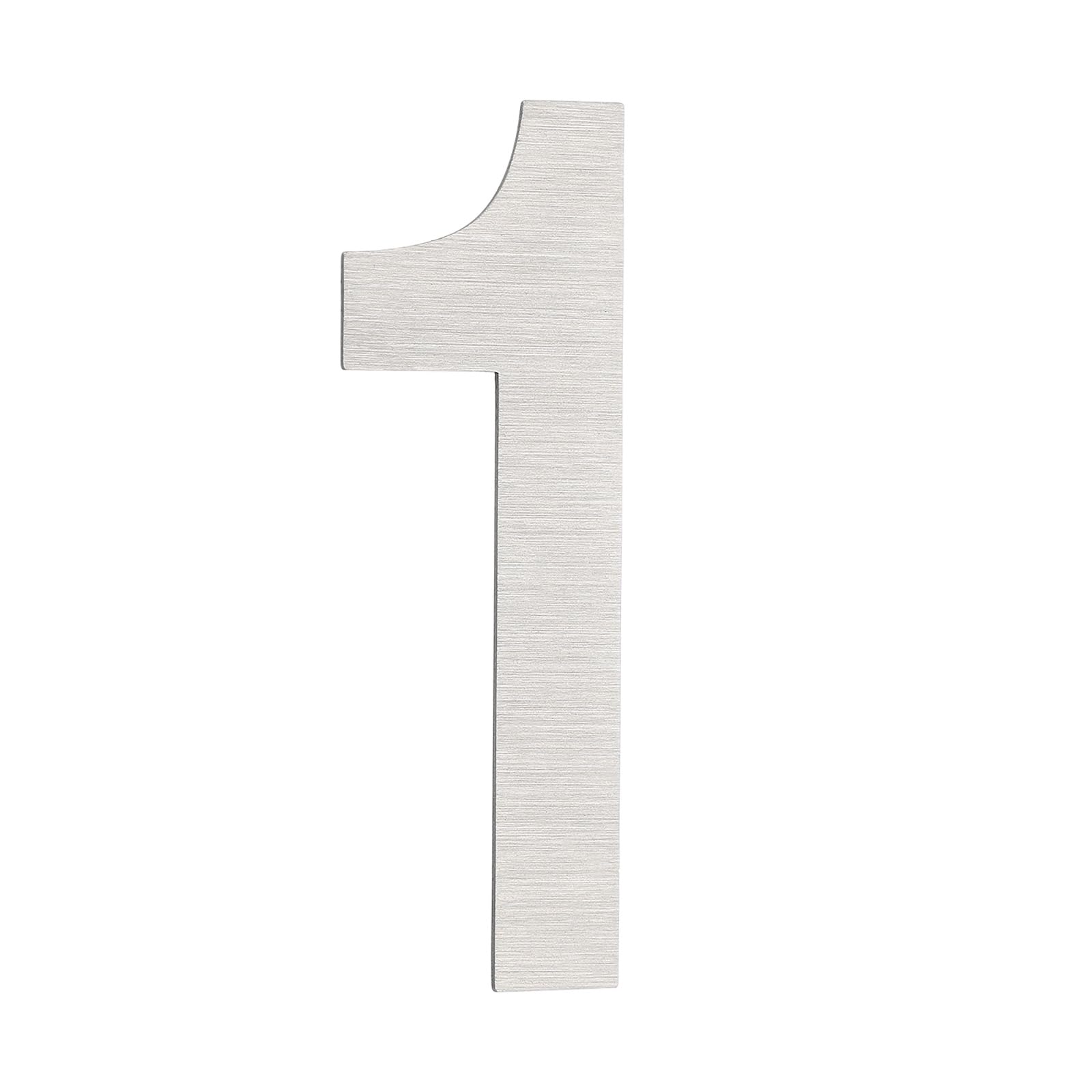 PATIKIL House Numbers for Outside, Number 1 Silver Stainless Steel Self Adhesive Modern Mailbox Address Door Numbers for Outdoor House Residential Mailboxes 3.54x1.18 Inch