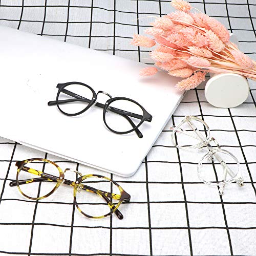 Image of Blue Light Blocking Glasses 3 Pack Square Frame Computer Gaming Reading Glasses Men Women Anti Eyestrain