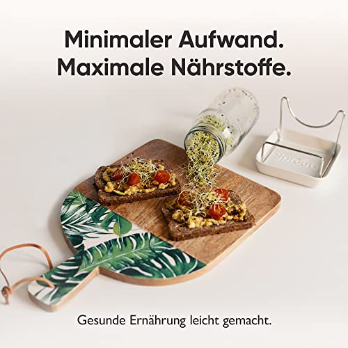 SPROUTY | Sprossenglas Keimglas Set inkl. 2X Sprossensamen |2X Keimglas + 2X Sprossensamen + Sprossen ABC | Sprossen Anzuchtset… - Image 5