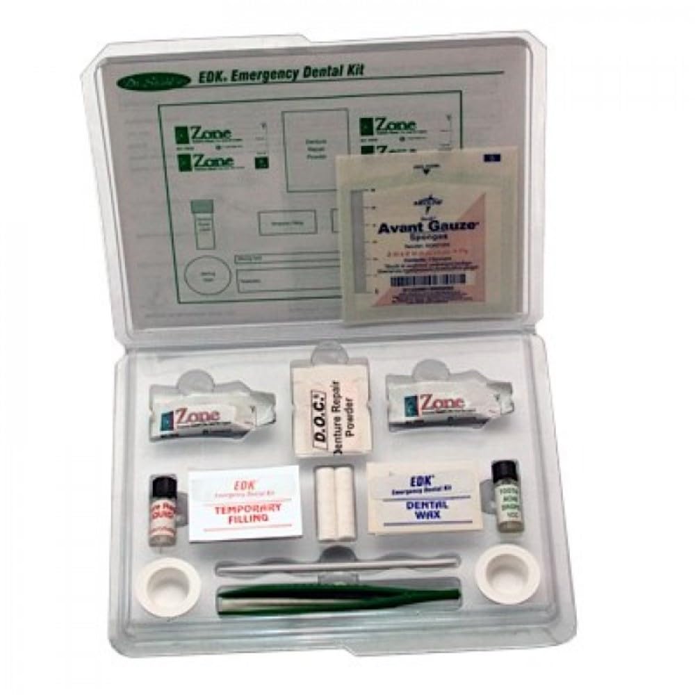 Dentists Complete Deluxe Total Dental Emergency Deluxe First Aid Kit Teeth-Dentures-Bridgework-Fillings The Most Complete Dental 1st Aid Kit in The Market