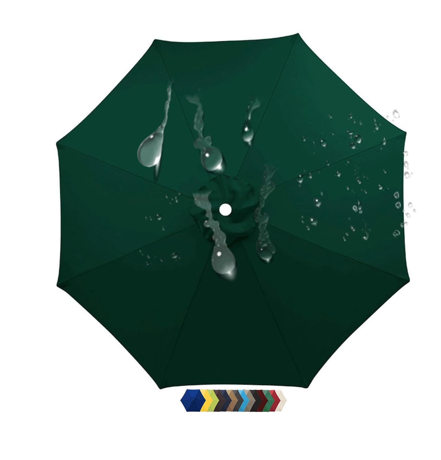 ILiemao Umbrella Replacement Cloth 6 Arms/8 Arms Replacement Parasol Canopy Cover 2m 2.30m 2.5m 2.7m 3.0m Outdoor Patio Garden Umbrella Canopy Market Patio Canopy Cover(M9,200 cm 6.5ft 6 Ribs)
