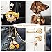 Muitcdo Brass Key Rings Bulk, Gold Key Chain Organizer Holder for Men Women with Secure Screw Locking, Cute Purse Bag Charms for Handbags, Small Carabiner Clip for Dog Leash Pet Tags (8 Pack)
