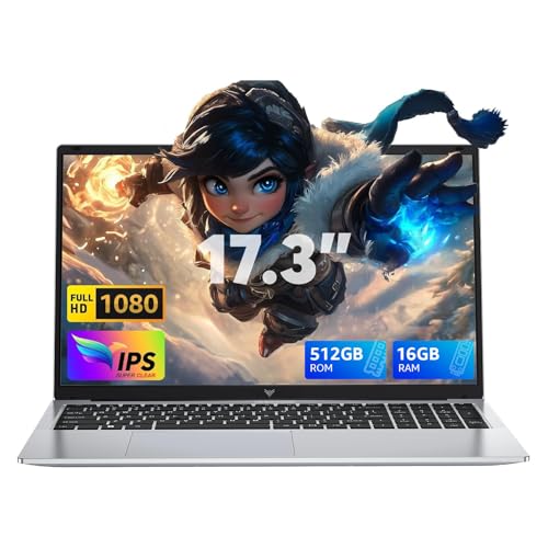 Image of ACEMAGIC AX17 Laptop,17.3 inch Laptop with Quad Core-12th Alder Lake N97 Processor, FHD Display, 16GB RAM 512GB SSD Laptop, Traditional Laptops Computer, Webcam, Light&Thin,HDMI, Type-C, USB3.2