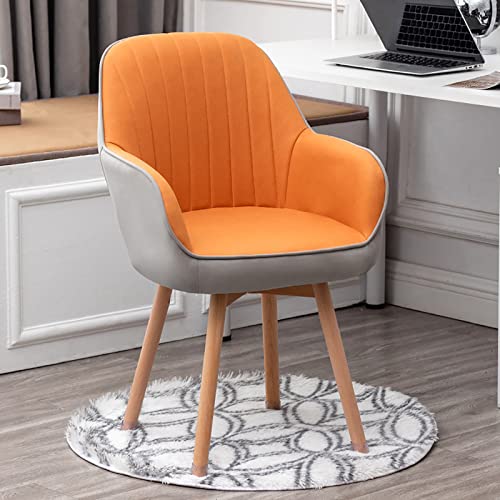 Chaise de bureau sans roulettes pivotante confortable cuir1 - 2