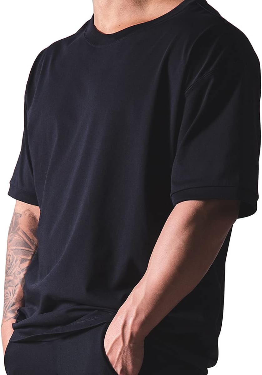 Workout Shirts Short Sleeve Oversized Hipster Loose Gym Shirts Basketball Hip-hop Street Style T-Shirts for Men T44 - Image 5
