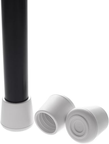 Miniatura 83 de Furnigear Tapas para patas de silla, puntas de goma antideslizantes de 1-1/2 pulgadas de diámetro interior, protectores de suelo redondas blancas