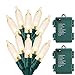 MAGOTAN Outdoor String Lights Christmas Lights 50 LED Battery Operated String Lights Fairy Lights for Christmas Tree Wedding Wreath Party Home Garden Indoor, Waterproof, 18ft, Warm White, 2 Pack