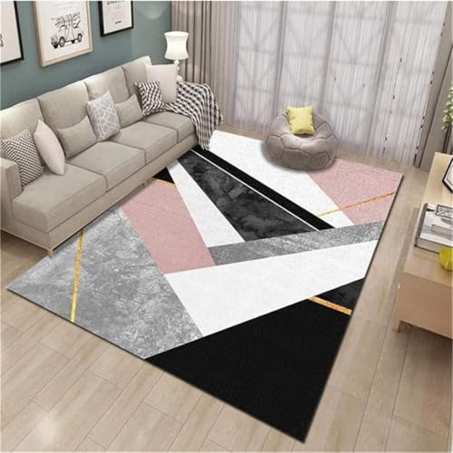 Tapis éveil bébé rose design géométrique pour créer un nid douillet bébé - 2