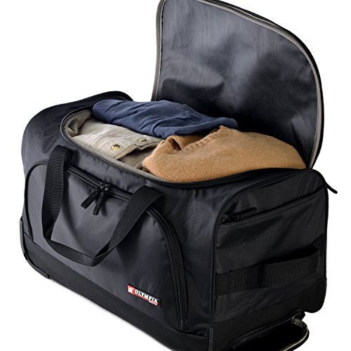 Olympia 21 inch Rolling Duffel Bag, Black
