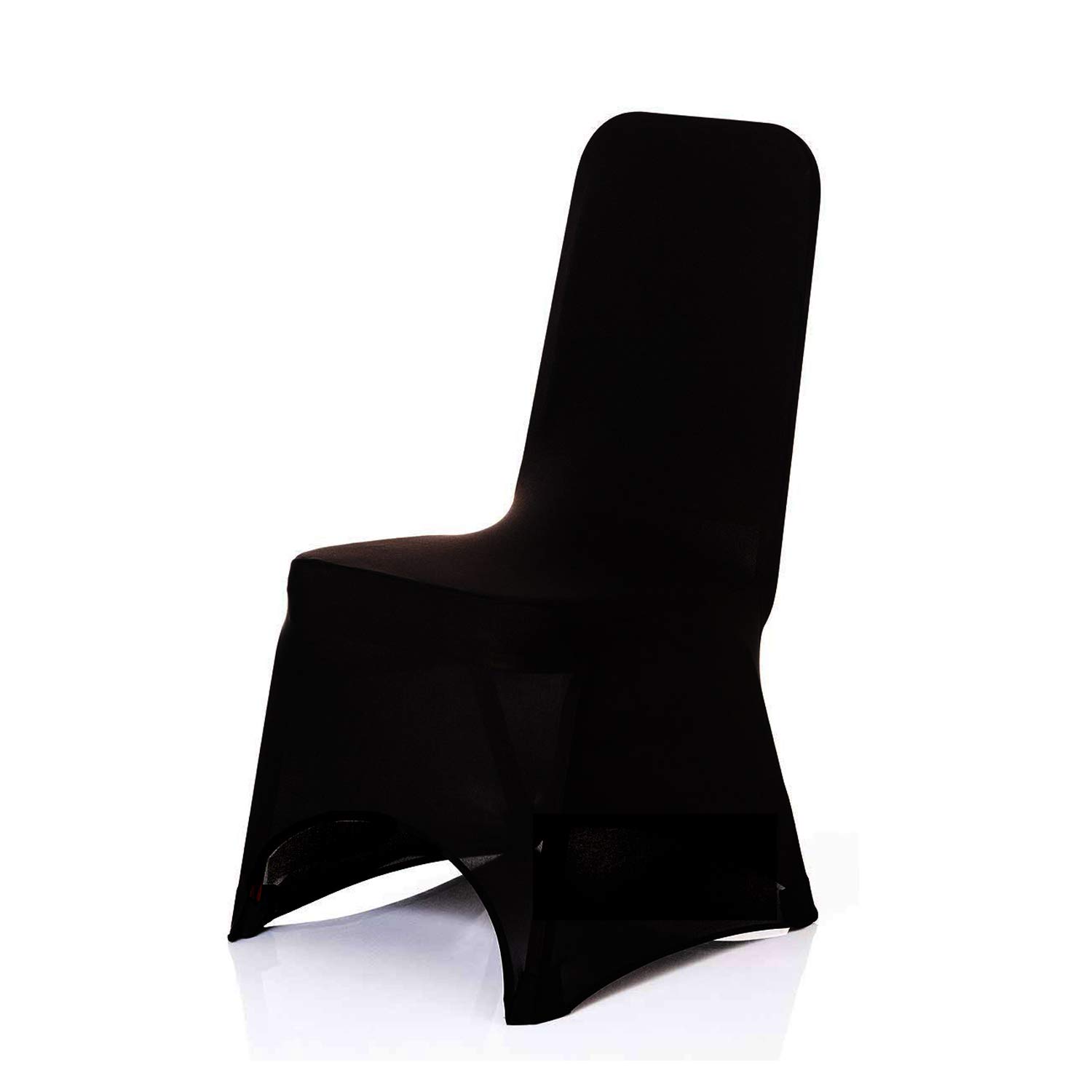 WedDecor Black Chair Cover Stretchable Cover for Weddings Decoration, Events, Conferences, Banquet, Birthday & Christmas Parties, Hotel, Restaurants, 50pcs