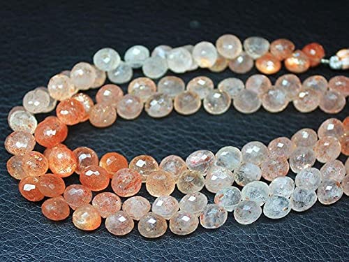 Pierre de lune orange de qualité supérieure LKBEADS perles oignon de 9mm