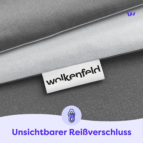 Wolkenfeld Bettwäsche 135x200 grau anthrazit - kuschelig weich & bügelfrei - 1x Bettbezug + 1x Kissenbezug 80x80 - Image 7
