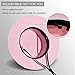Lanzom Sun Hats for Women Wide Brim Straw Boater Hat Foldable Packable Beach Hat for Summer (Pink, Medium)