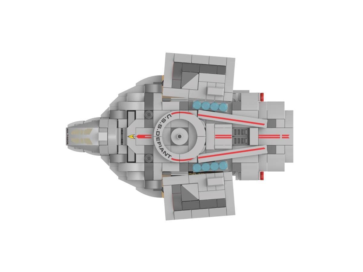 BlueBrixx – Star Trek USS Defiant NX-74205 – aus: Deep Space Nine – Midsize-Bausatz mit 561 Klemmbausteinen – 100% kompatibel – ORIGINAL-Lizenz, 105440