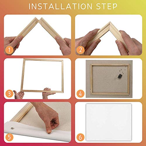 16 x20 Inch Canvas Boards for Painting, Art Stretcher Bars,DIY Solid Wood Canvas Panels Frame,Art Blank canvases for Painting,Frames for Canvas Paintings,Easy to Build Canvas Stretching System