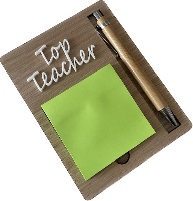 Gifts For Teachers Sticky Note Holder Personalised Pen Desk Organiser End Of Year Custom Teacher Appreciation Gift School Office Staff Gift (Sticky Note & Pen Holder Engraved Pen)