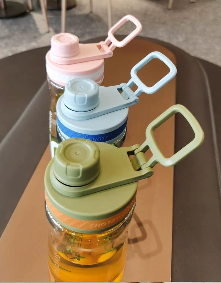 Image of The Venti Shotay Cool Unbreakable Water Bottle With Sipper Bpa Free Tritian, Leak-Proof Water Bottle Ideal For Office, Sports, School, Gym (850Ml Peach) - Polypropylene