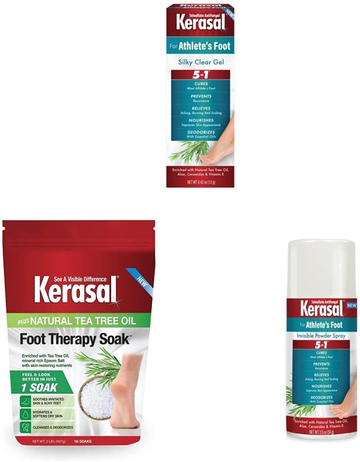 Kerasal 5in1 Athlete's Foot Silky Clear Gel, 0.42 oz Foot