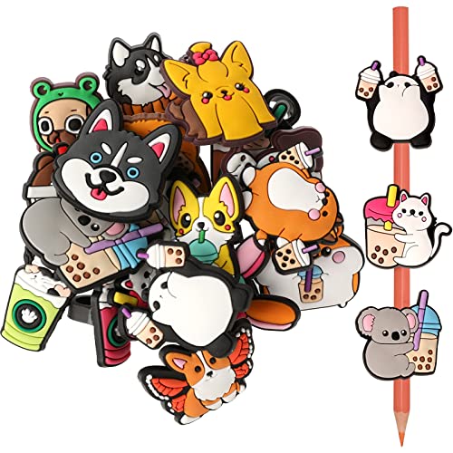 20Pcs Different Pencil Toppers Decoation Cute Cartoon Pen Toppers Pvc Animal Pencil Topper Clips Lovely Pencil Clip On,Fit For Office Back To School Student Party Favors Reward Gift #TOP7