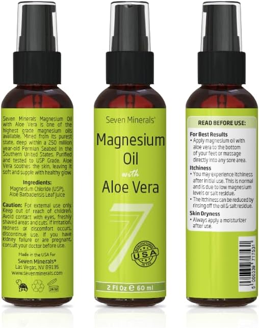 Miniatura 2 de Seven Minerals Spray de aceite de magnesio puro, grado farmacéutico (USP), de mayor resistencia, extraído en los Estados Unidos