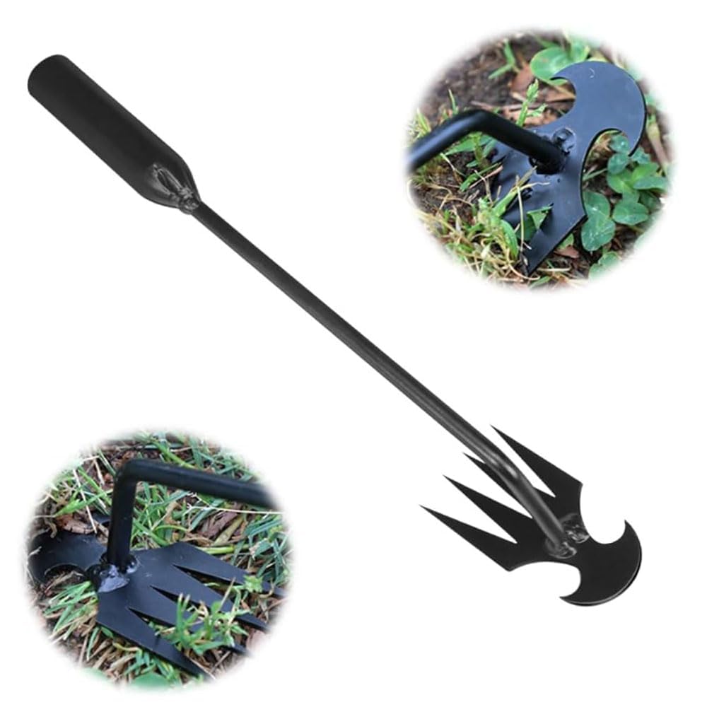 Weeding Artifact Uprooting Weeding Tool,2024 Upgrade Premium Gardening Hand Weeder Tools Weeding Artifact Uprooting Weeding Tool ，4 Teeths Dual Purpose Manual Weeders Tool for Garden1
