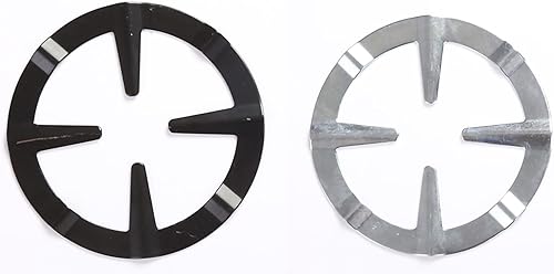 Miniatura 5 de Cyrank Paquete de 2 anillos redondos de hierro fundido para wok, color negro