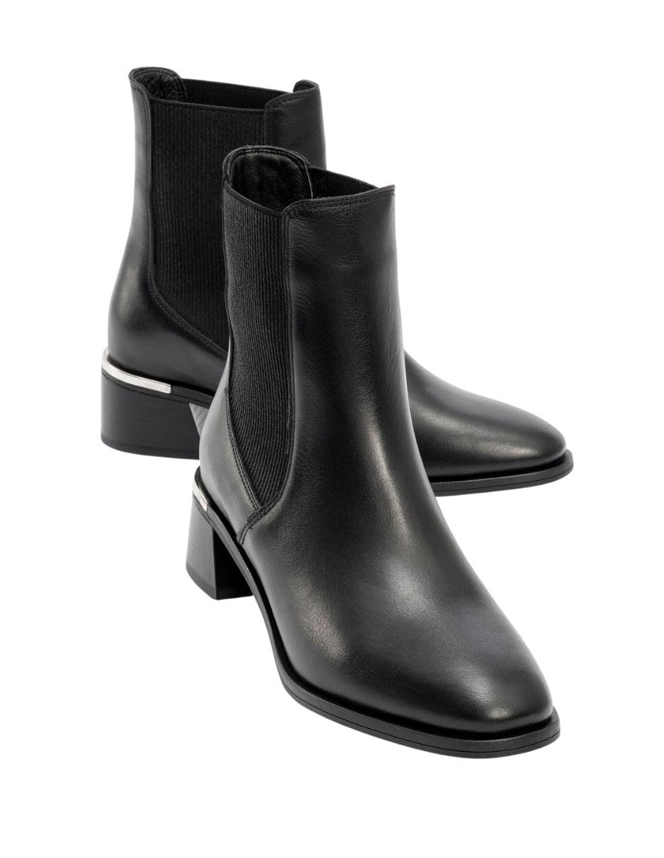 Forever Always Shoes Neiva Black Leather Chelsea Boot Women