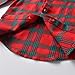 Boys and Toddler Long Sleeve Button Down Plaid Shirts Western Jacket Dress Coat Kids Outwear School (Red, 1-2 Years)