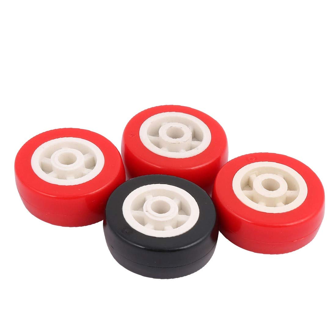 New Lon0167 4 Pcs Featured 1 5-inch Diameter Wheel reliable efficacy Skateboard Cart Caster Pulley Red id adf