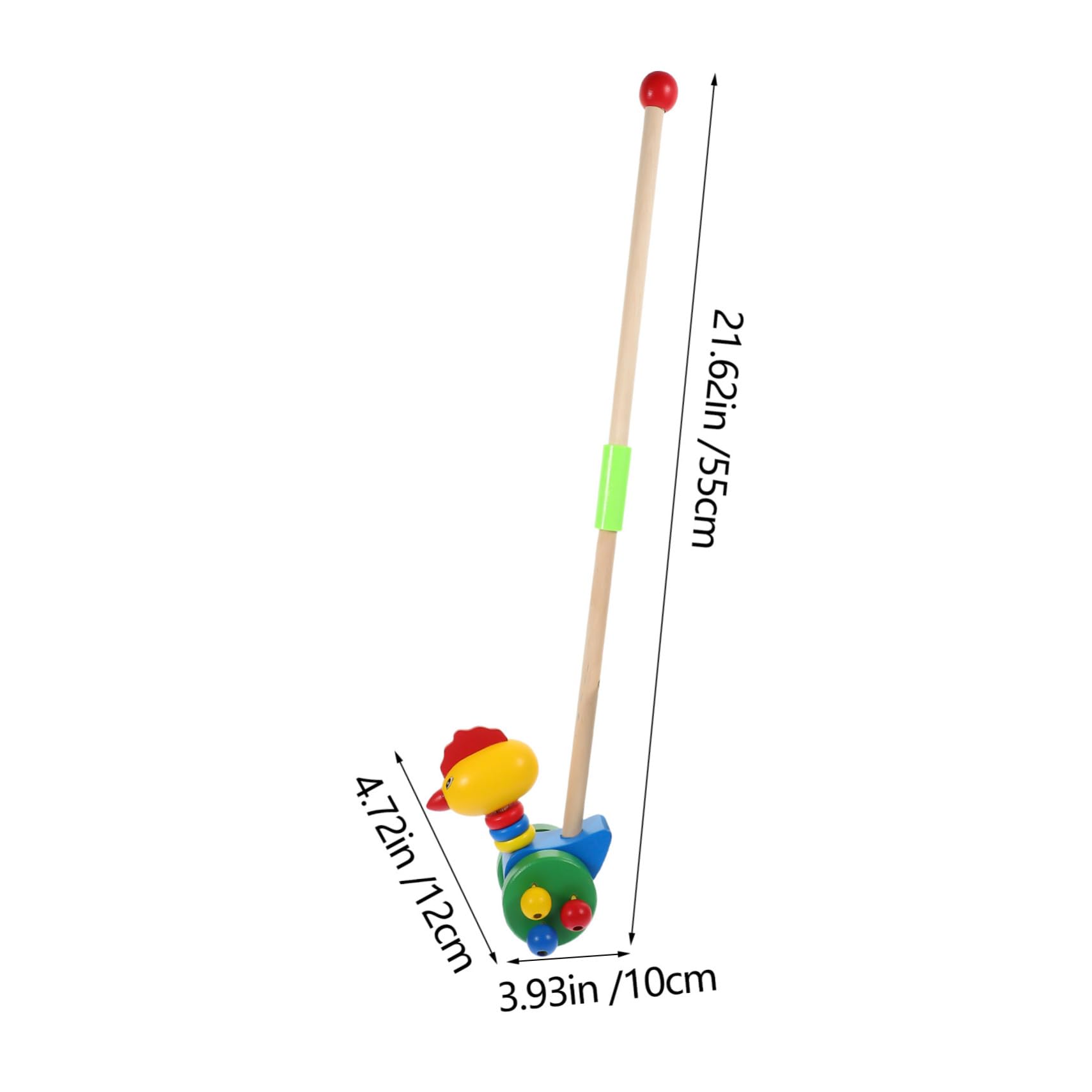 KICHOUSE Cartoon Animal Shaped Wooden Push Walker for Learning to Design for Boys Present for Showers and Birthdays