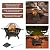Outdoor Fire Pit - 32-Inch Square Star Wood Burning Firepit, Spark Screen, Poker, Grate and Cover - Wood Fire Pits & Outdoor Fireplaces by Pure Garden