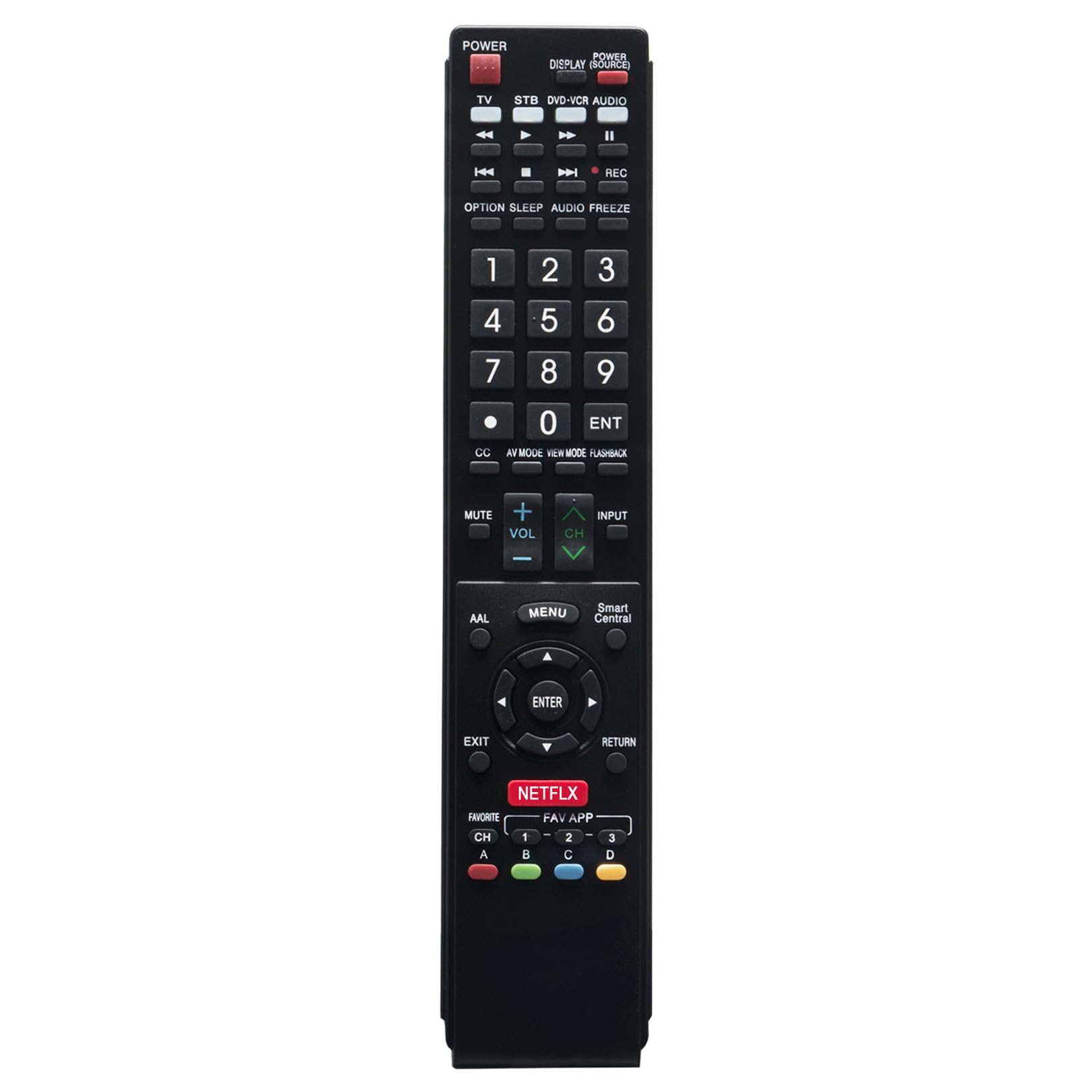 ALLIMITY DR-0438 Remplacement de la télécommande pour Sharp Aquos TV LC-40CFG6242E LC-40CFG6351K LC-43CUG8461KS LC-49CFG6351K LC-49CFG6352K LC-49CUG8462KS LC-55CFG6352K LC-43CUG8462KS