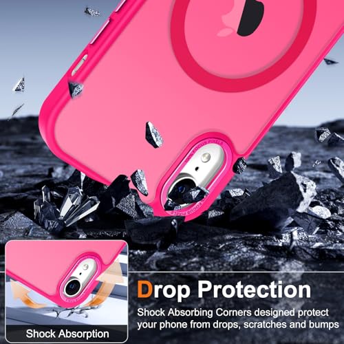 Coque magnétique iPhone XR antichoc mince de protection fine rose vif - 5