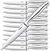 Aiheal Steak Knives, Stainless Steel Steak Knives Set of 12, Never Needs Sharpening Dinner Steak Knife Set, Sharp Micro Serrated Knives
