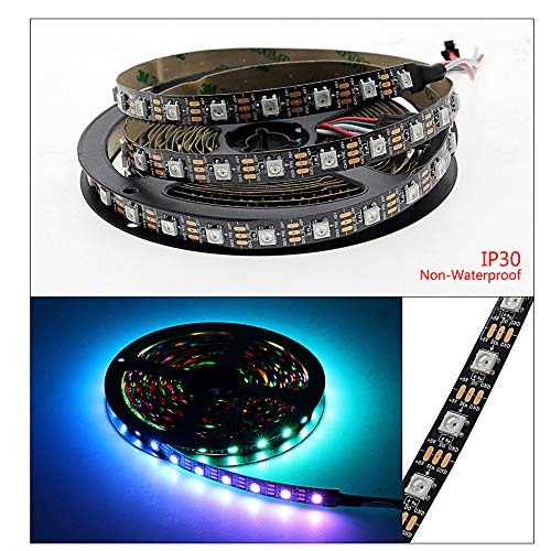 Tira LED ws2812b RGB 1m 144 LEDs Negro IP30 miniatura 6