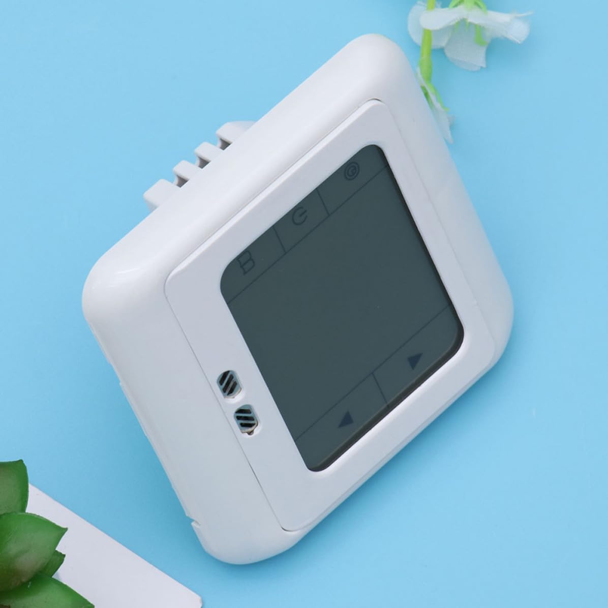 2 Pezzi Termostato Programmabile Digitale per Riscaldamento a Pavimento Schermo Touch, Materiale PC Bianco, Controllo Temperatura Anti-interferenze, 220v 50/60hz, 6 Periodi