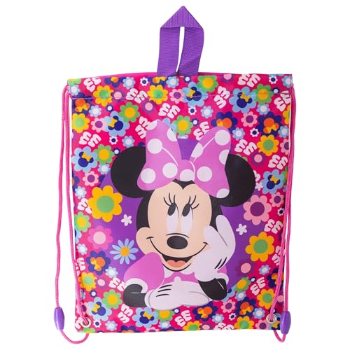 Mochila porta merienda para niños y niñas - bolsa de cuerdas para merienda infantil - bolsa saco para el almuerzo de Minnie