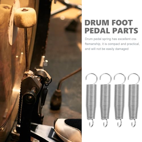 Resorte para pedal de bombo, 4 piezas, metal resistente miniatura 7