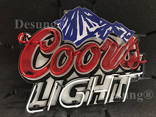 Image of 19 inchx15 inch Coor Lights Mountain Neon Sign Light HD Vivid Printing Technology Man Cave Beer Bar Pub Handmade Real Tube Lamp Handmade LED Neon Tubing Signs